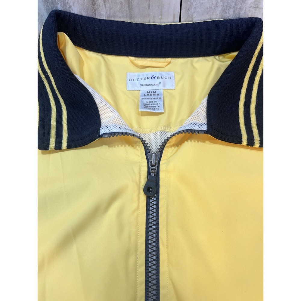 Cutter and Buck Pullover Womens Medium Yellow Black Climaguard 1/4 Zip Golf - Picture 5 of 6